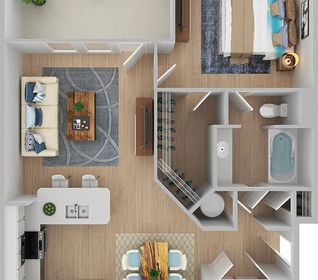 1 Bedroom | 1 Bath | 785 SF | Renovated 1 Bedroom | 1 Bath | 785 SF | Renovated