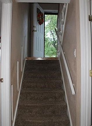 Steps to the partially finished lower level