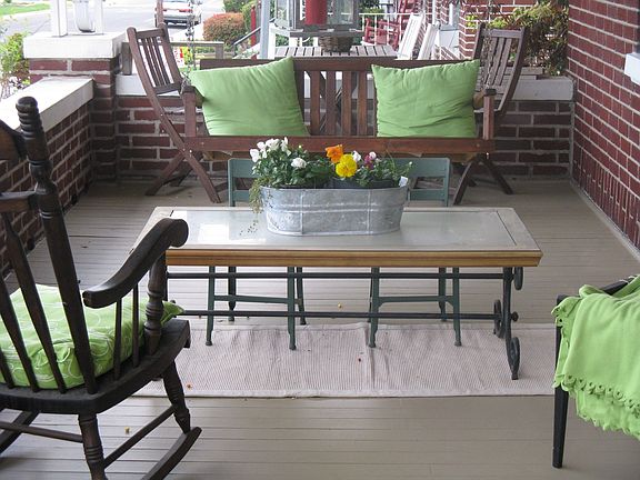 Spacious front porch