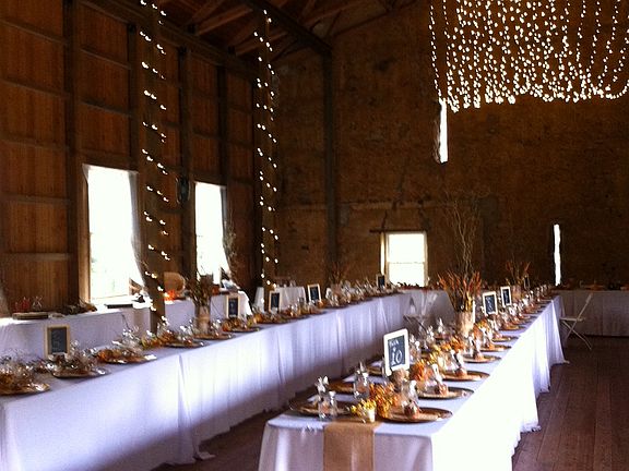 Barn Hall tables, lighting
