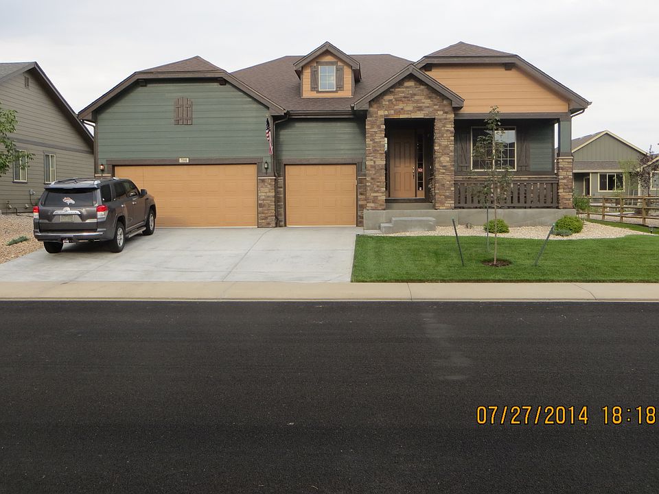 Front of home.  Due West.