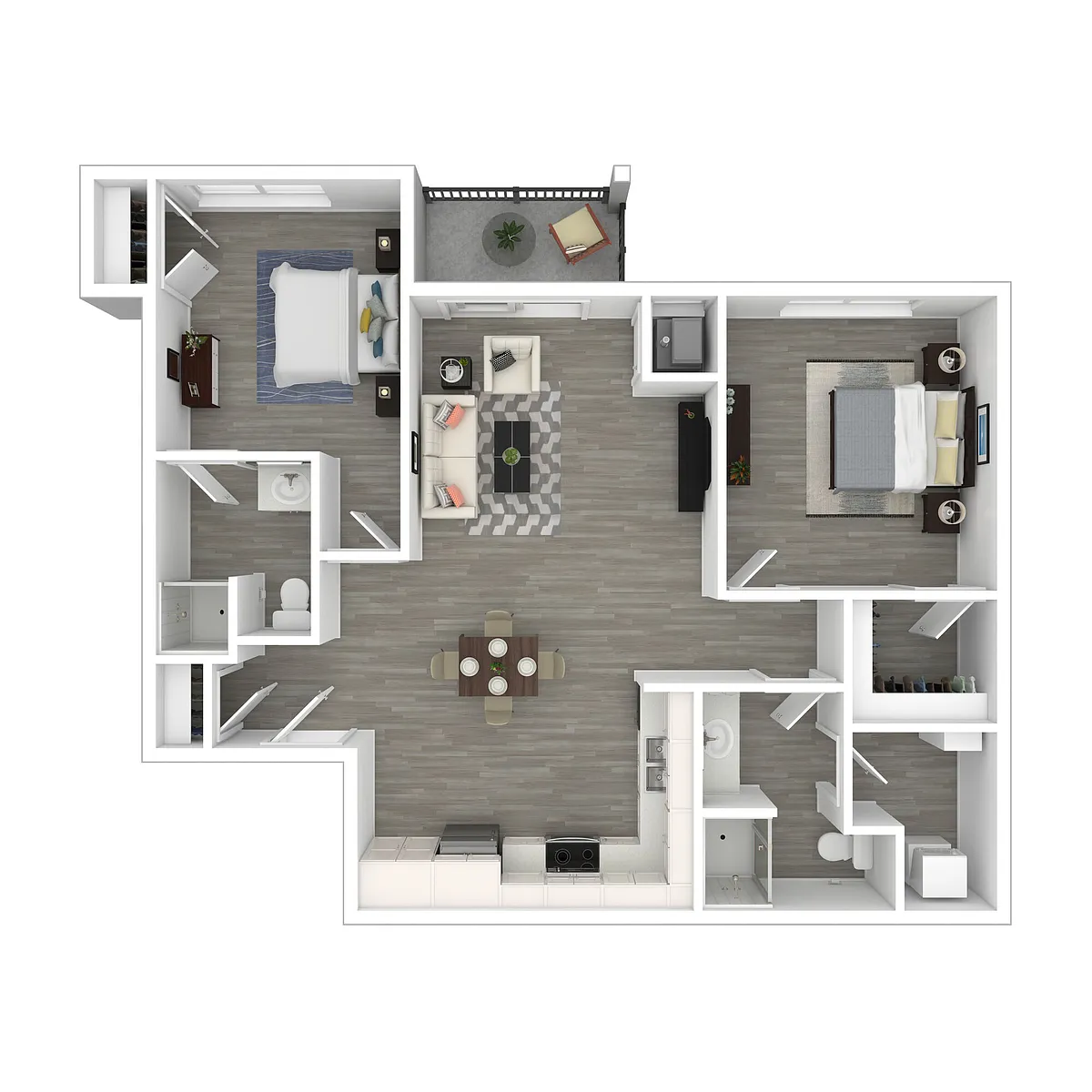 Floor plan 2BB Rent & Income Restrictions Apply
