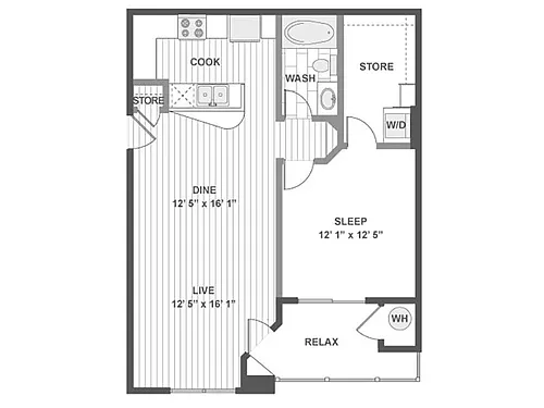Floor plan 1X1-771