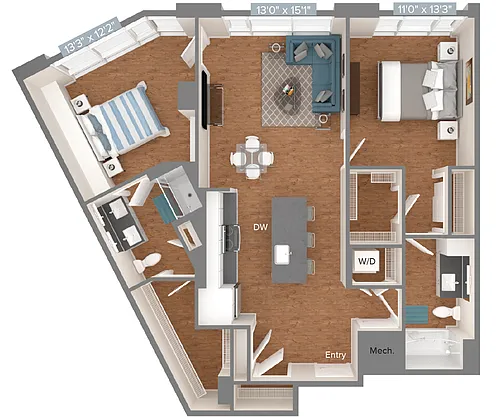 Floor plan B3-D1-1145