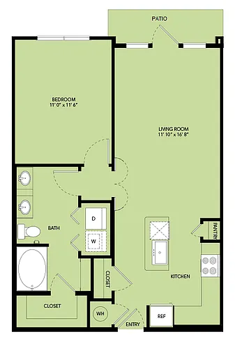 Floor plan A3-728sf-A3.4