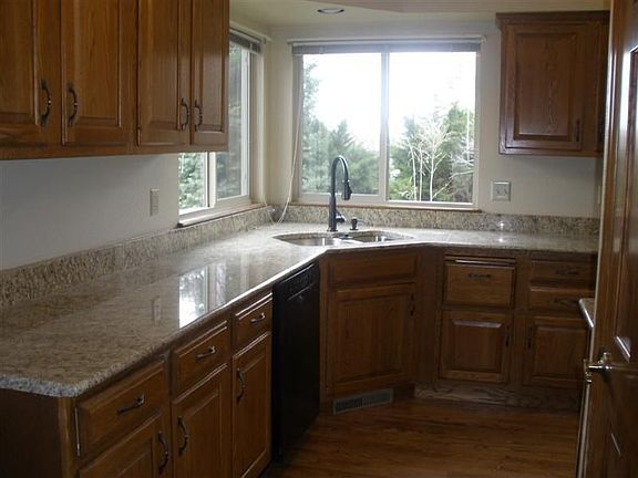 Kitchen with windows