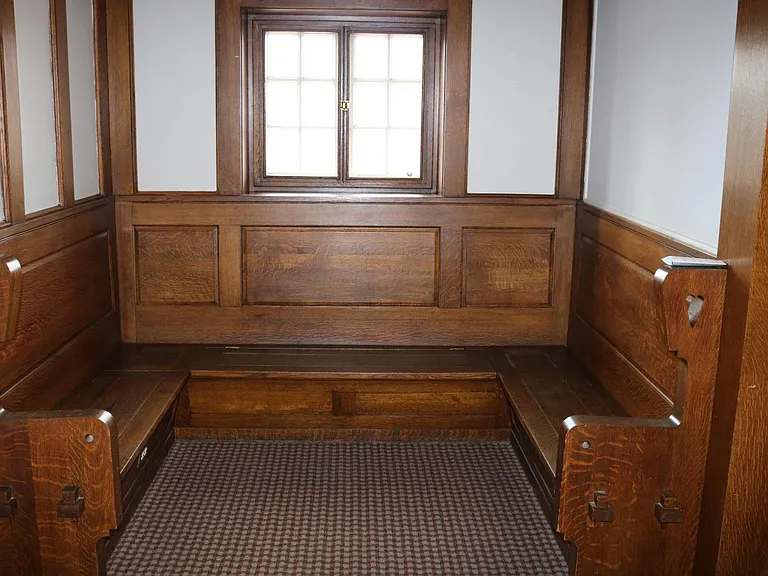 Built in dining nook with storage under each bench