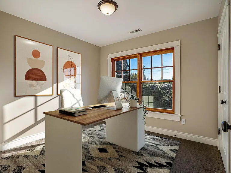 This image shows a virtually furnished space. This space comes unfurnished but can be beautifully furnished by our in-house design team for an additional fee.