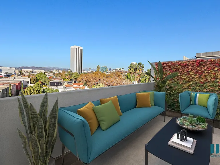 Spacious Patio with Great Views of the City - Beech Floor Plan