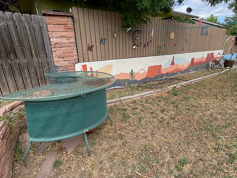 Creative mural and fun entertaining space right downtown.