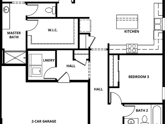 The Carmel has three beds, two baths and a remarkable open layout.