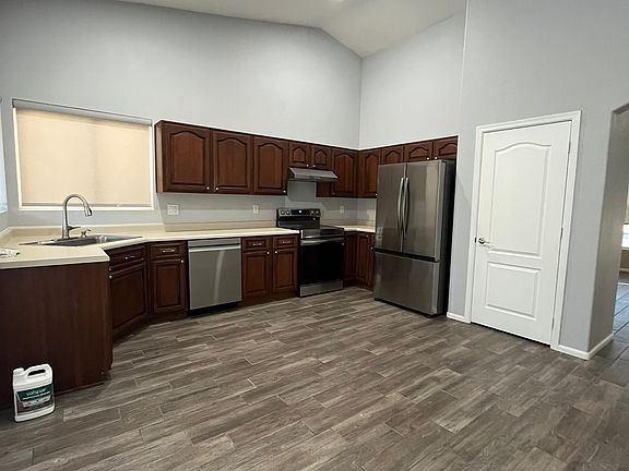 Kitchen with all new appliances.