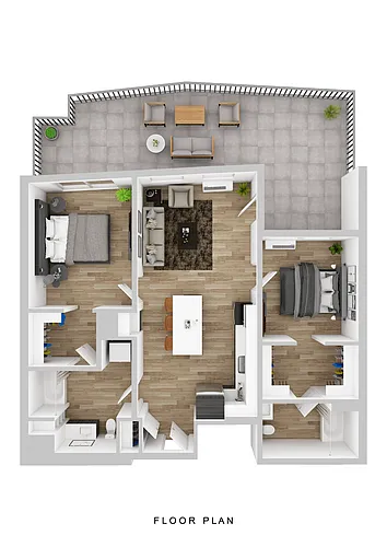 Floor plan Sitka - 2 Bed B1 Extra Large Patio