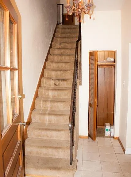 Stairs & Coat Closet