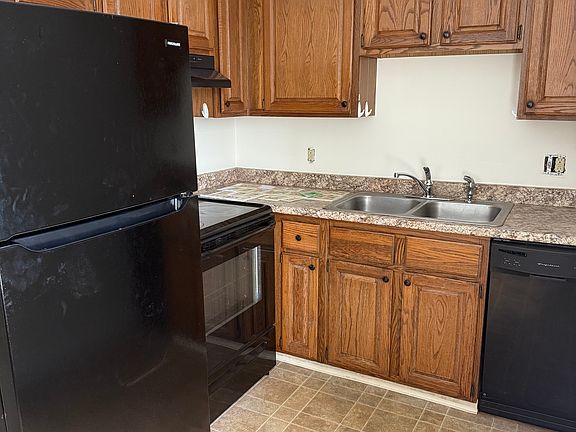 Kitchen with new fridge