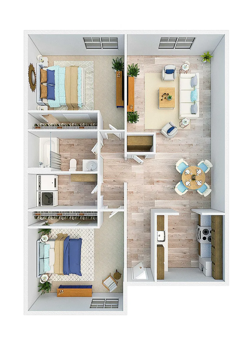 Floor plan Two Bedroom