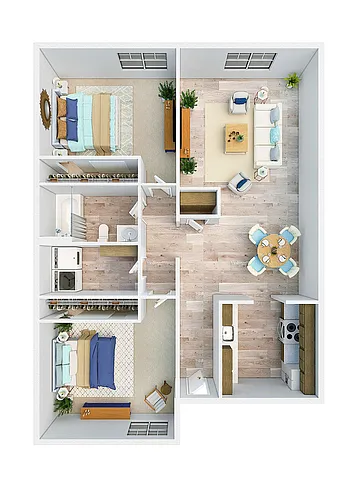 Floor plan Two Bedroom