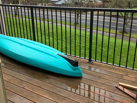 Patio, 10ft kayak for scale.