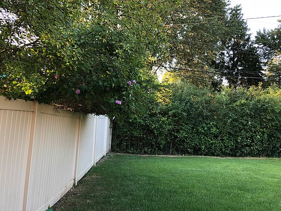 Fenced backyard