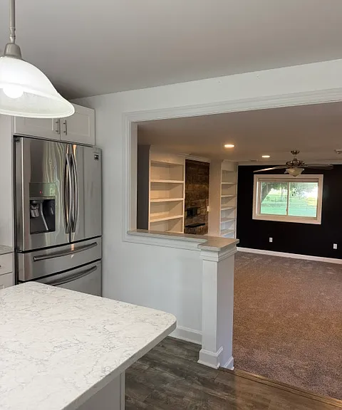Kitchen view to Living Room