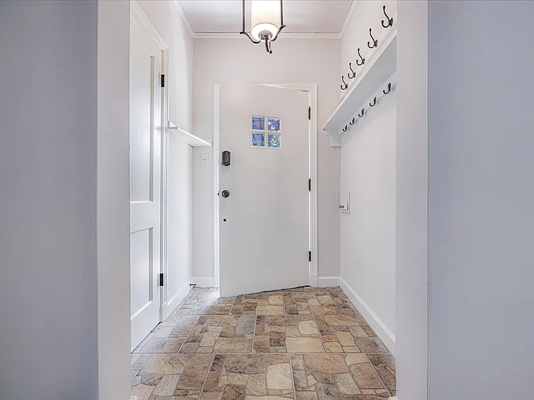 Front door entry facing outside