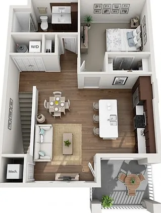 Floor Plan 1E | Seasons at Orchard Hills | Apartments in Oak Creek, WI Floor Plan 1E | Seasons at Orchard Hills | Apartments in Oak Creek, WI