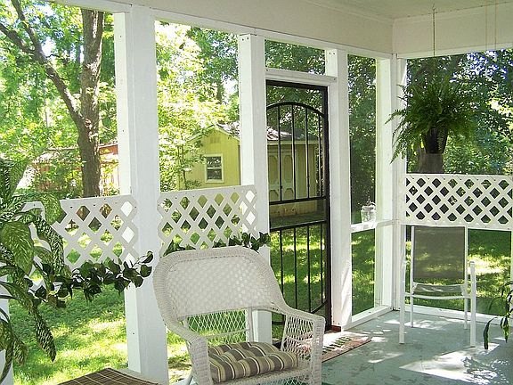 Large screened back porch