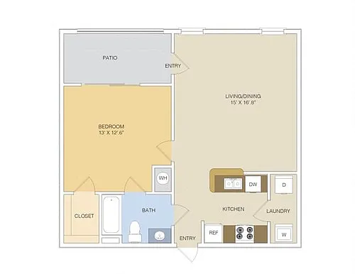 Floor plan A1 Lower (with garages in select units)