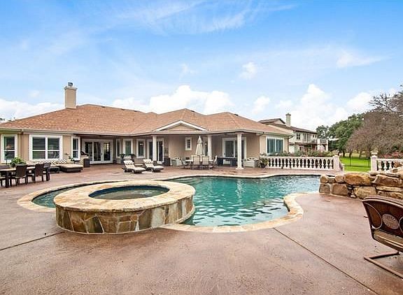Awesome outdoor entertaining with fabulous pool, spa, rock waterfall, amazing patio area, barbecue, multi-colored lights and autofill features!