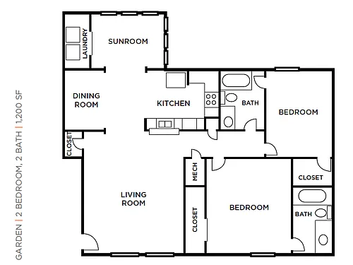 Floor plan 2 Bedroom