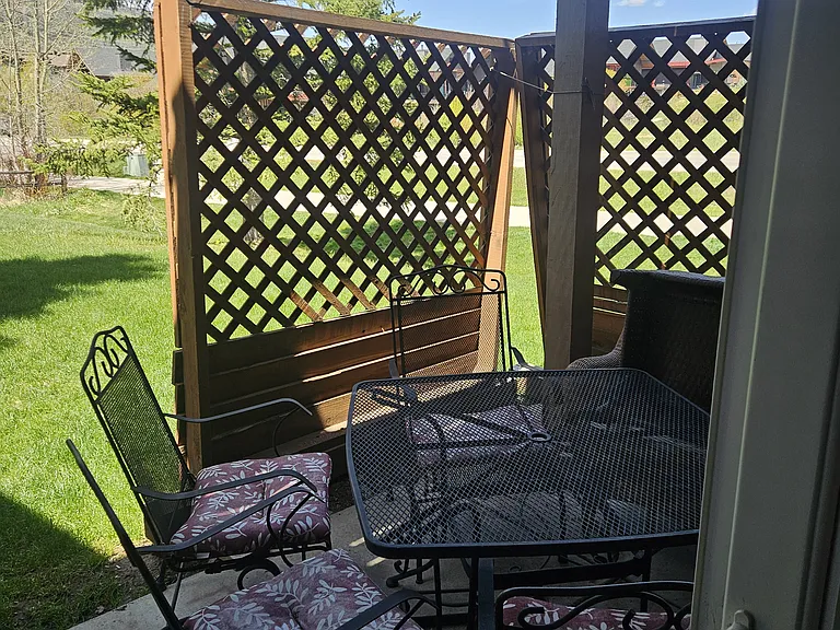 Front Porch patio with table and chairs