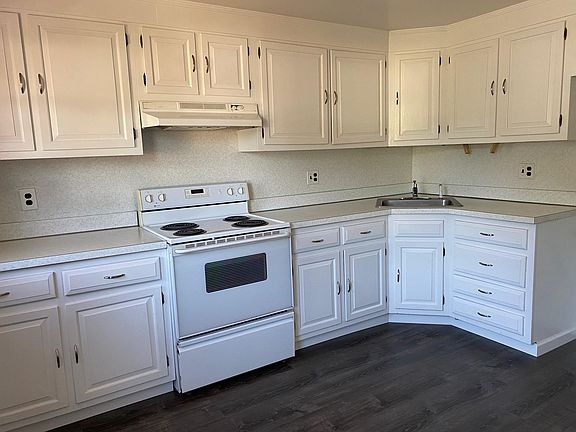 Lots of storage space. Stove is electric.