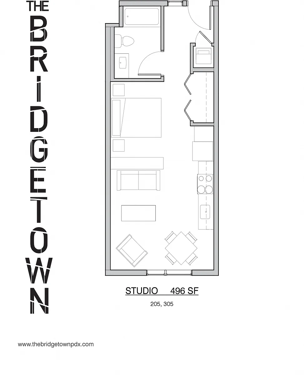 Floor plan Studio E