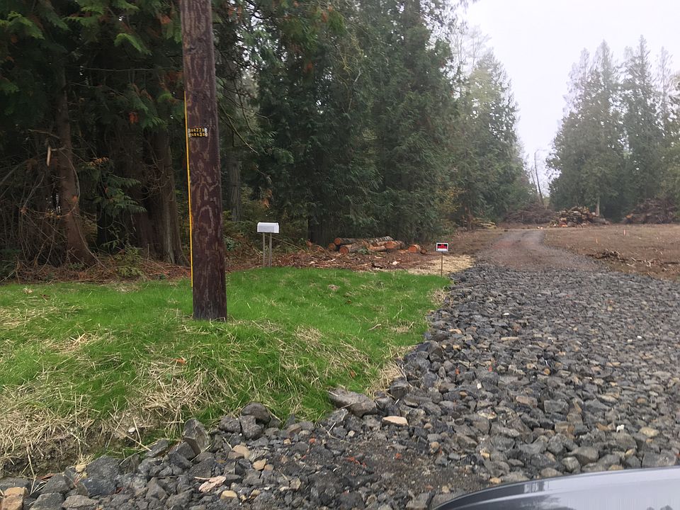 This picture shows 7419 Byron on the left. The
 road extends 250 feet along the border of the property.  

