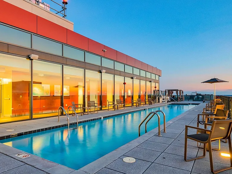Enjoy the sunset from our pool