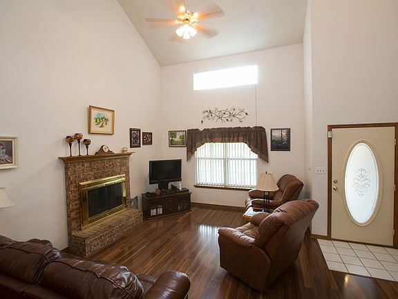 Cozy fireplace in family room