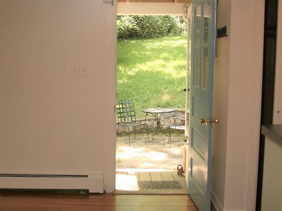 Looking out to patio