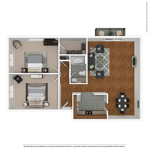 Floor plan 2 Bedroom Deluxe