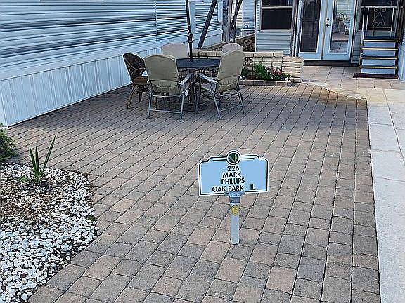 Large front patio