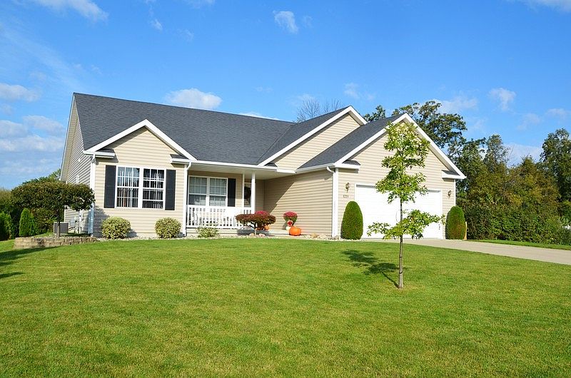Front Yard View : Front yard has sprinkler system and custom landscaping with a great lawn.