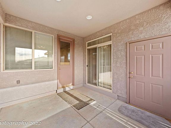 back patio and door to garage
