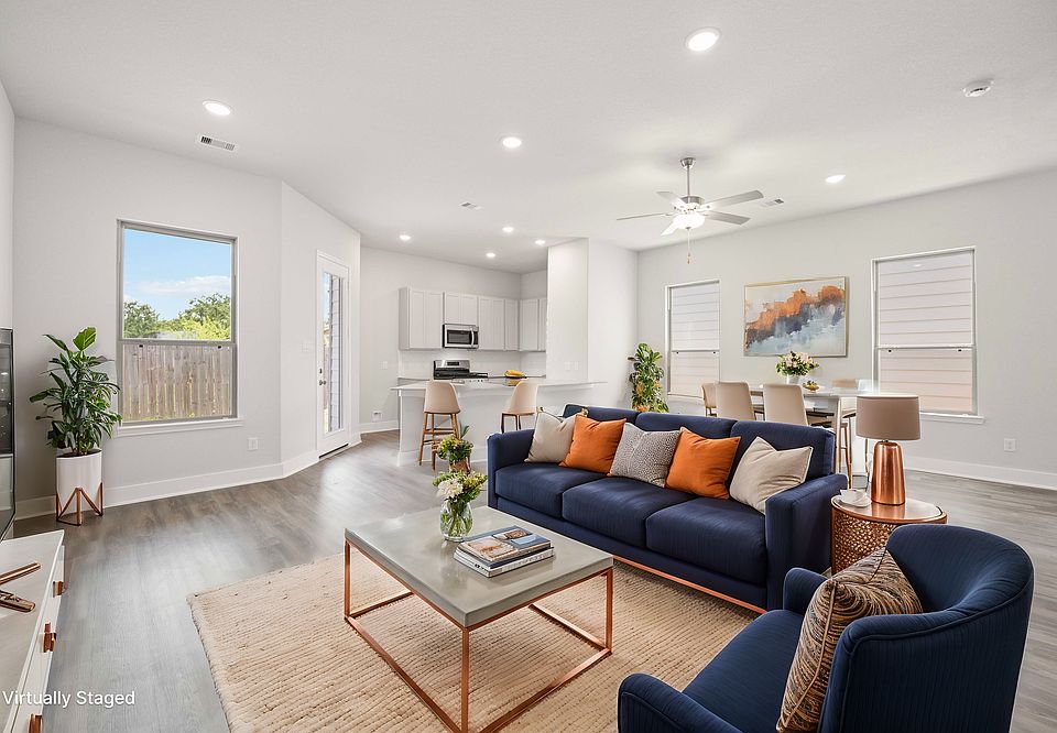 Virtually staged representation of the floor plan. Actual home features, colors, and details may var
