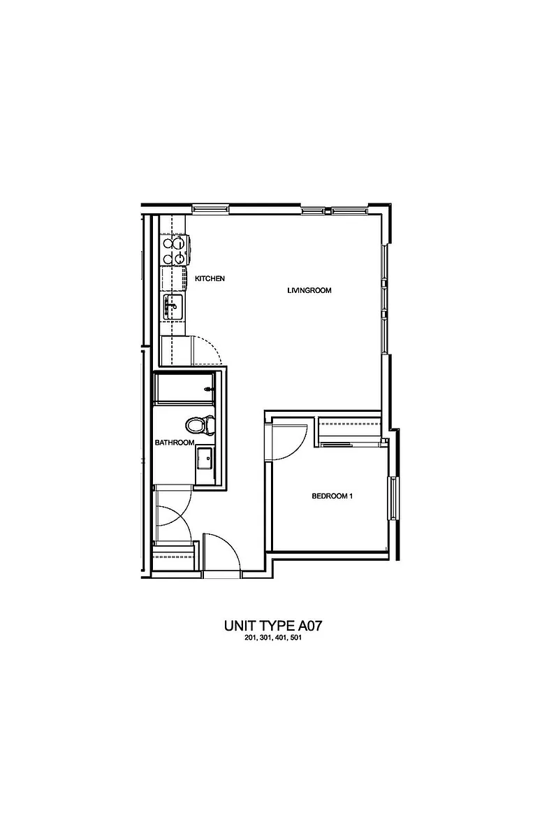 Floor plan One Bed