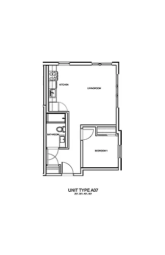 Floor plan One Bed