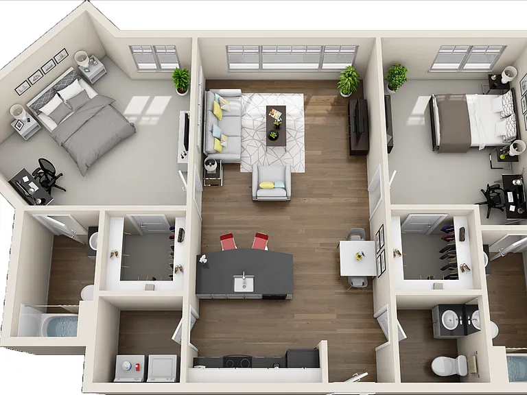 B1.25 floor plan Edge Flats