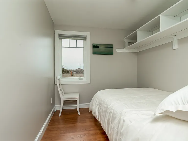 The third floor bedroom with a full bed. Ocean views.