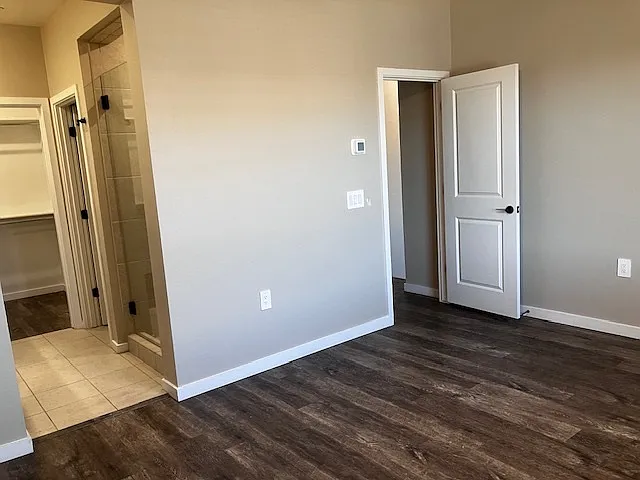 Master bedroom with in suite bath and large walk-in closet.
