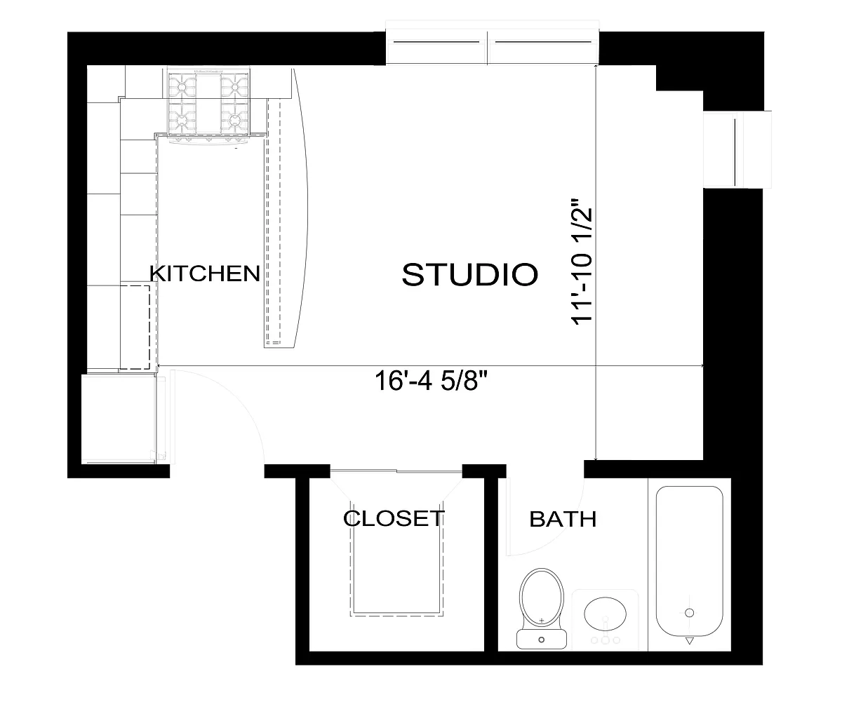 Floor plan Studio 102