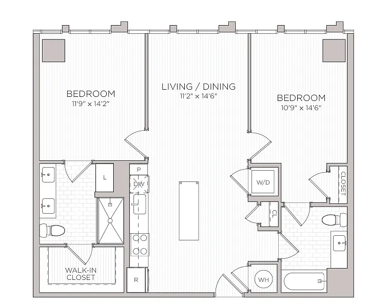 Floor plan B1 WDU 100% - Call For Income Restriction