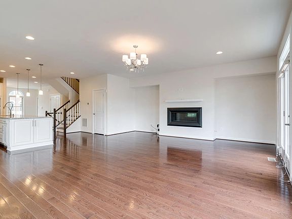 Living room with fireplace
